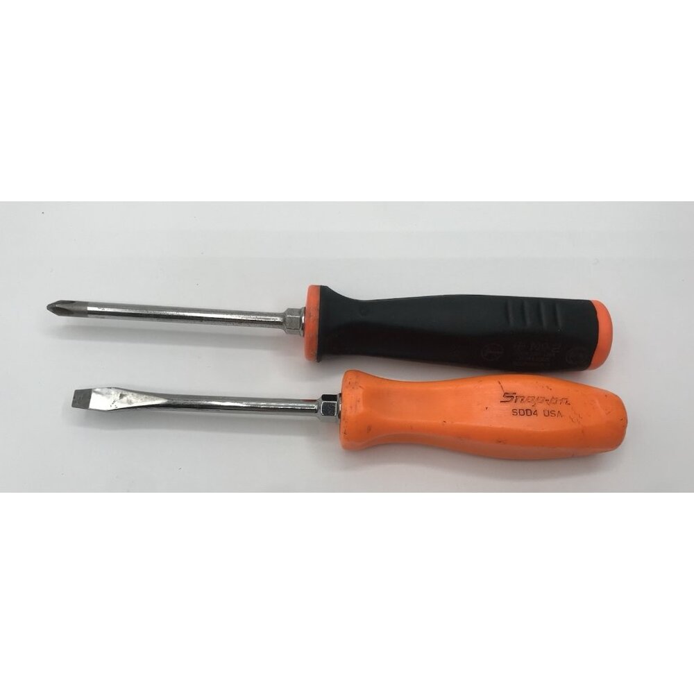 SNAP ON NO SDD4 & SGDP42IRA ORANGE‎ HANDLE PHILLIPS & FLAT TIP SCREWDRIVER SET